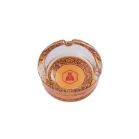 Popielniczka szklana  GLASS ASHTRAY elegancka 4 kolory LAGUIOLE Pomarańczowa