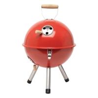 Grill ogrodowy piknikowy okrągły Kulisty COOKOUT - Czerwony