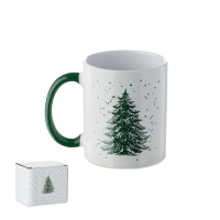 Kubek Ceramiczny (porcelana) świąteczny Choinka 