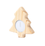 ŚWIECZNIK drewniany CHOINKA ze świeczka NA ŚWIĘTA Tealight 
