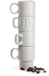 Filiżanki ceramiczne 100ml 4szt do espresso retro białe - Sagaform
