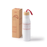 Bidon XMEES 500 ml biały świąteczny wzór