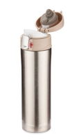 Kubek termiczny LOCK 440 ml – szczelny termos podróżny szampański (złoty)